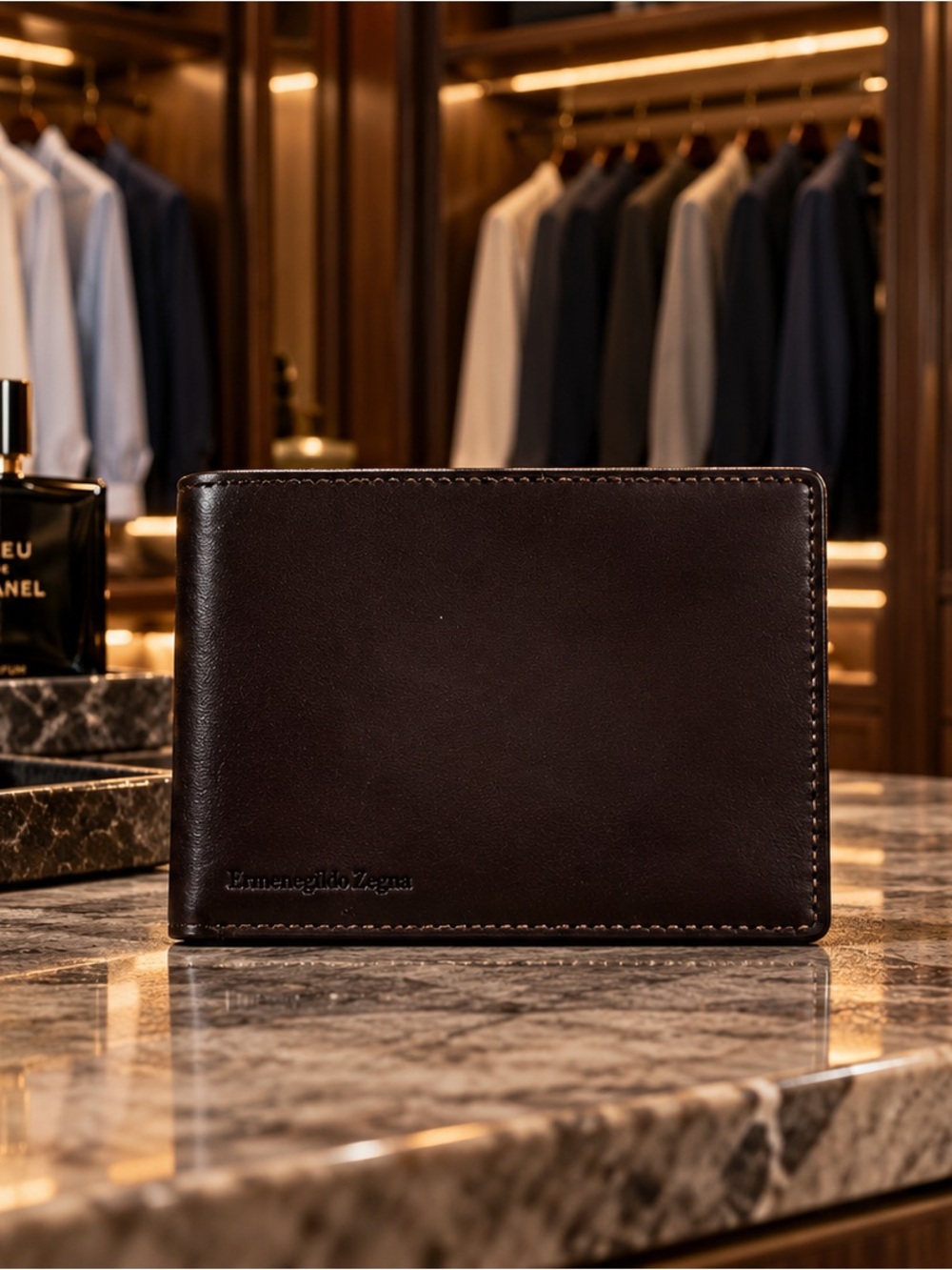 Men’s Leonardo Da Vinci Dark Brown Bifold Wallet
